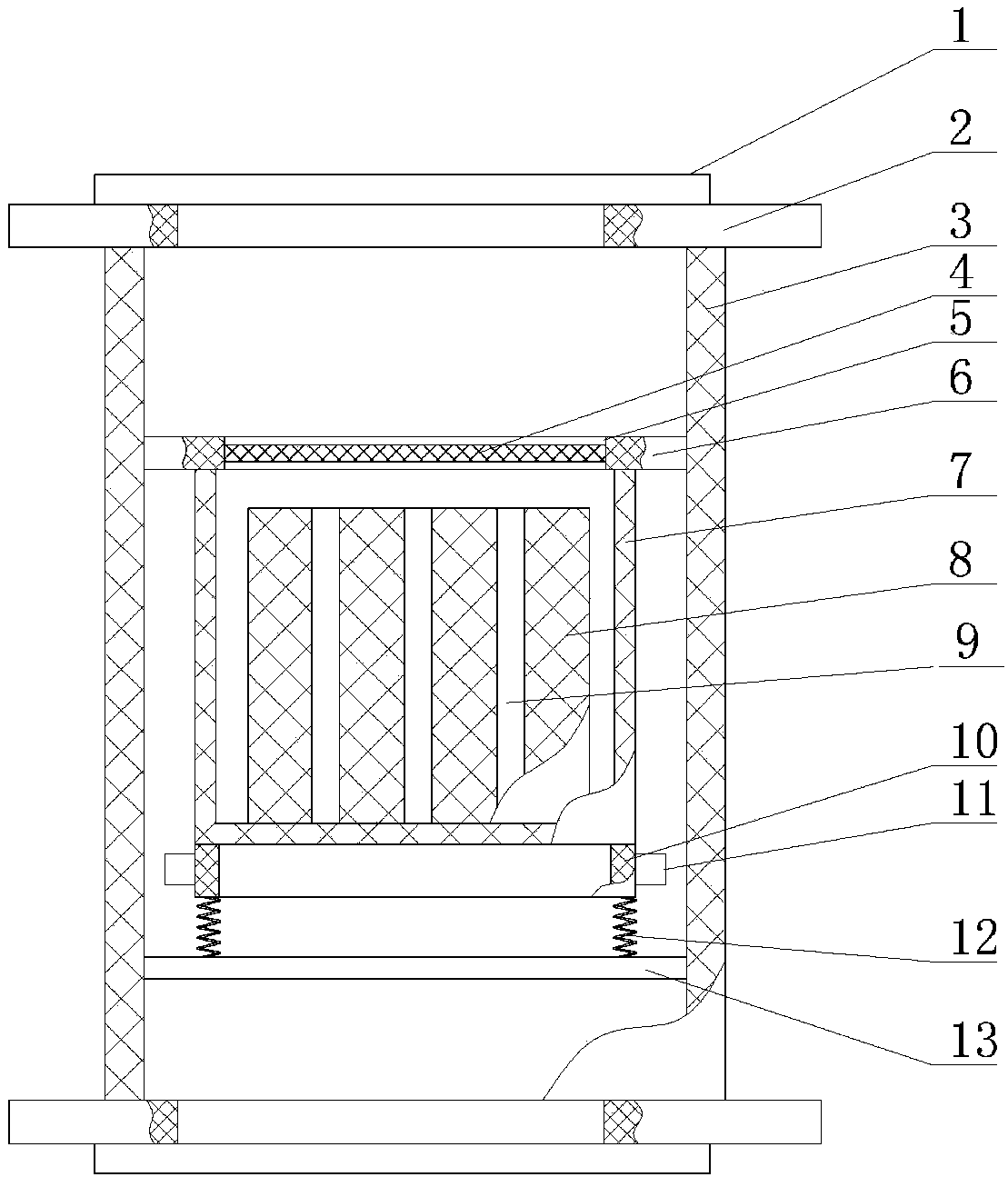 Honeycomb activated carbon filtration purification device