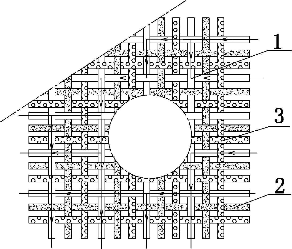 Novel textile structure composite material and preparation process and application thereof