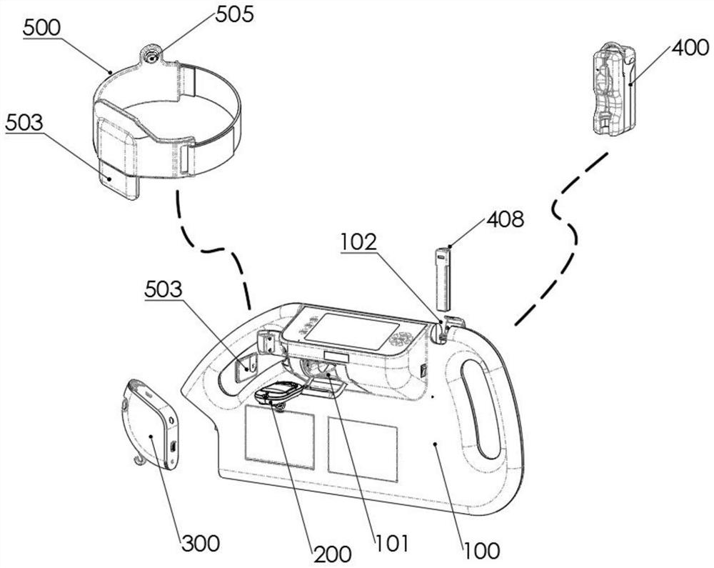 Multifunctional monitoring platform based on sickbed guardrail plate, and nursing sickbed