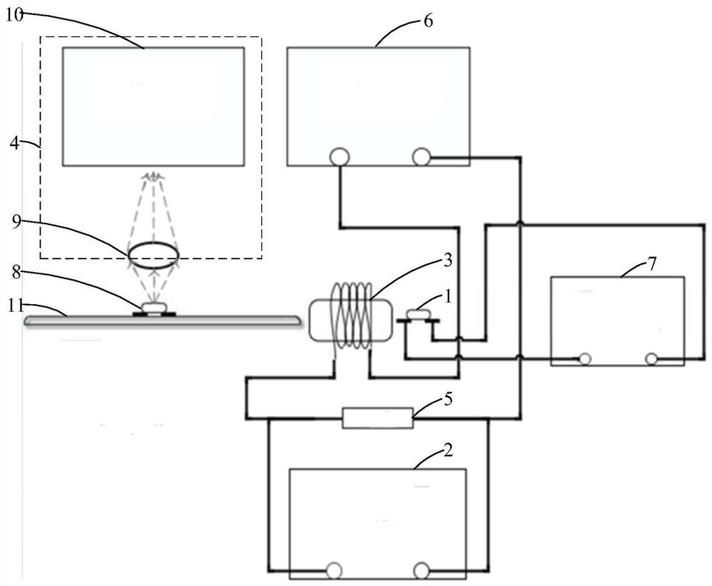 Device and method for performing non-contact photoelectric detection on LED chip