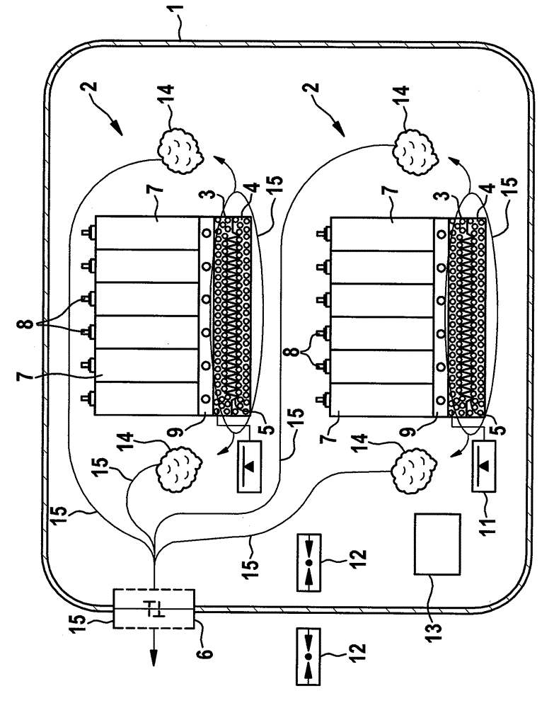 Housing used for at least a battery module or battery system, and battery pack with a housing surrounding battery system