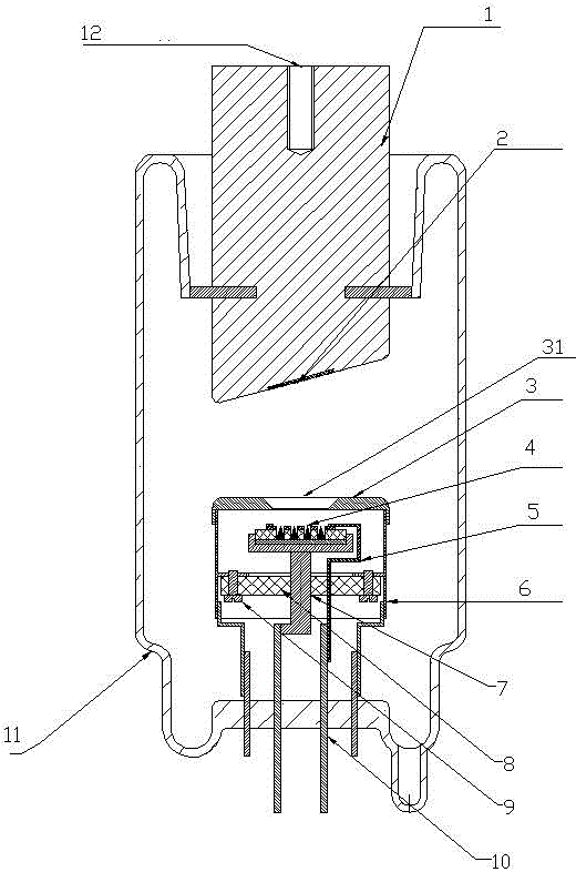 Spiral array cold cathode X-ray tube with large emission area field emission composite material