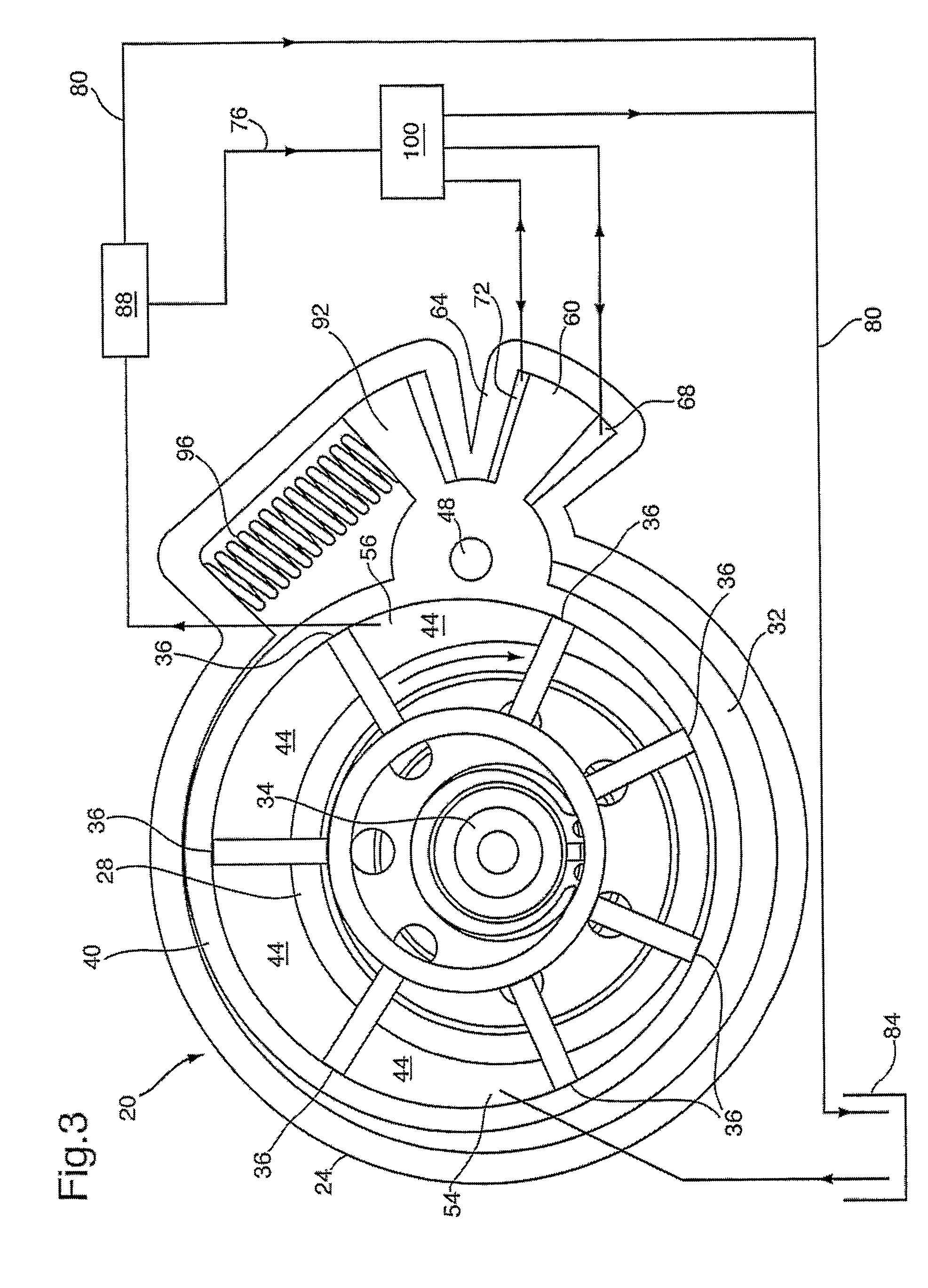 Continuously variable displacement vane pump and system