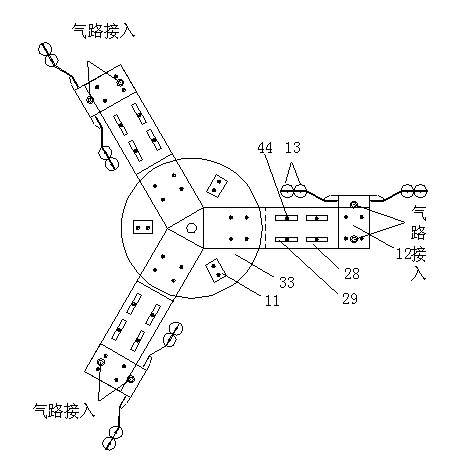 Plastic cement glove automatic picking and counting device on plastic cement glove production line and picking method
