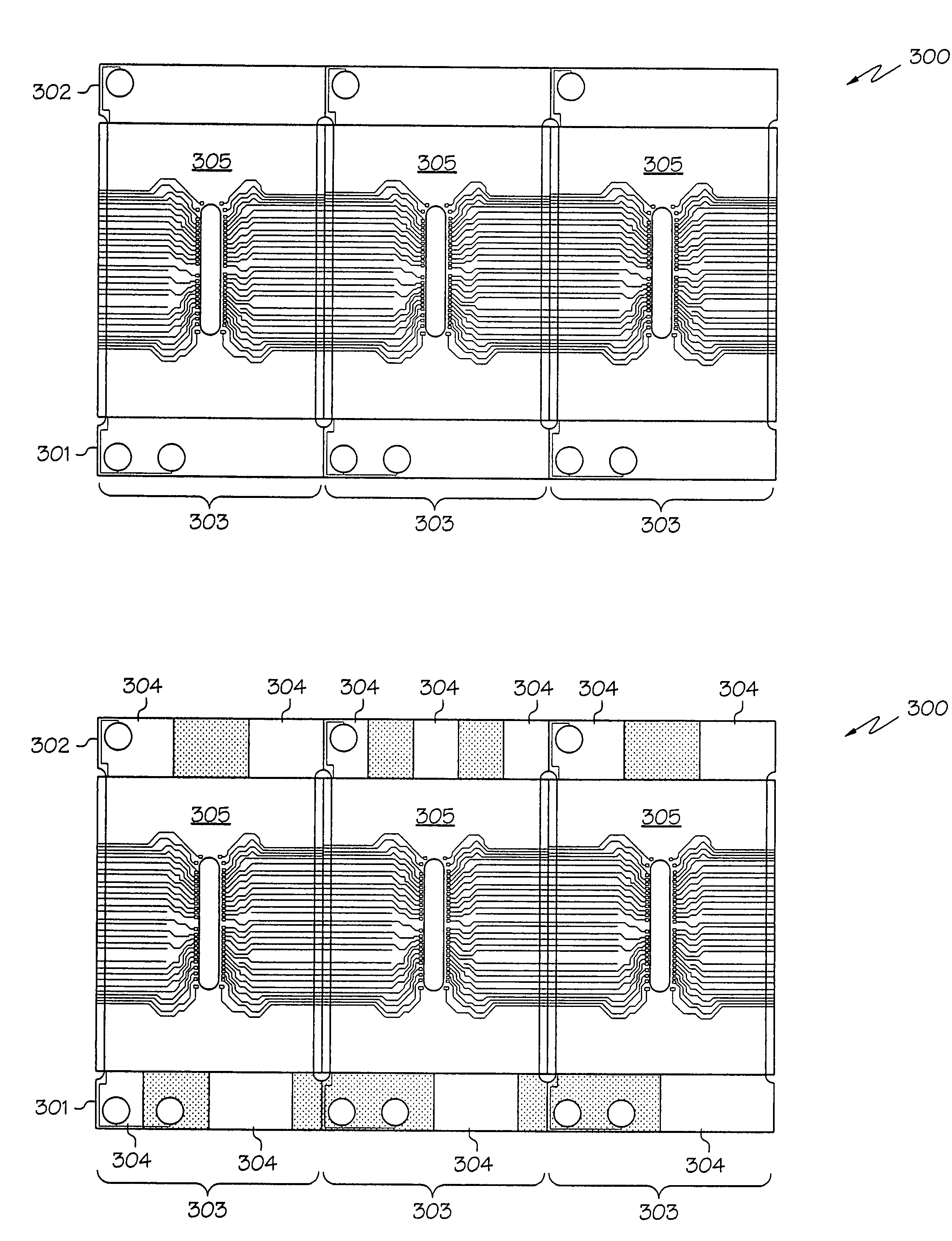 Method of forming a non-continuous conductive layer for laminated substrates