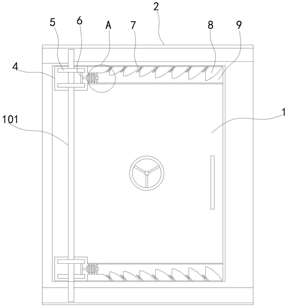 An automatic dust removal device for civil air defense engineering doors