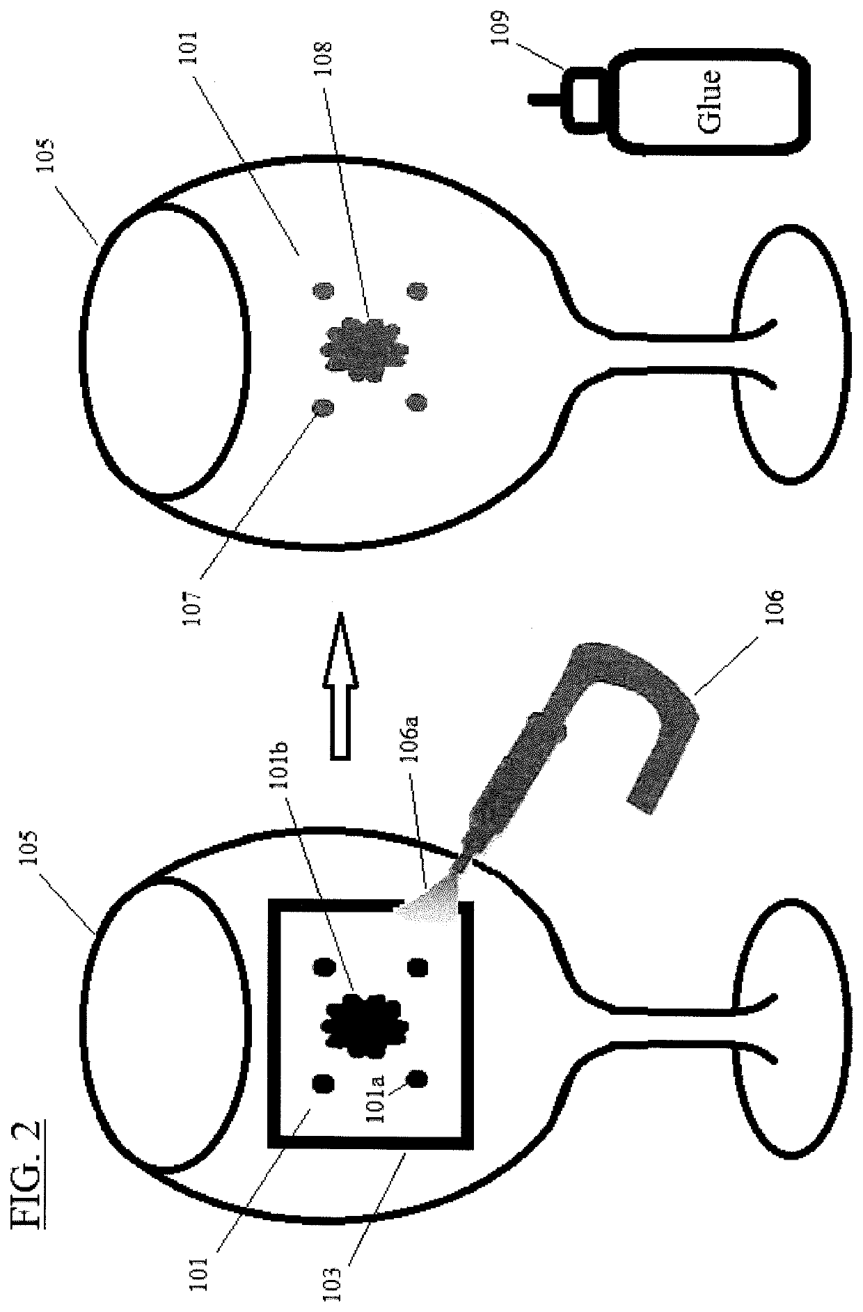 Method for adhering embellishments to a glass substrate