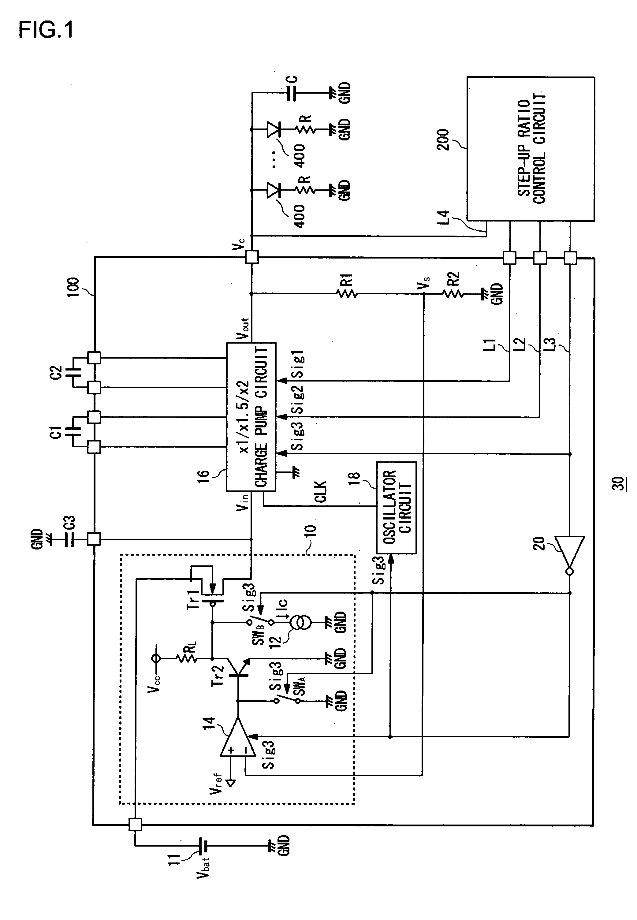 Boost circuit capable of step-up ratio control