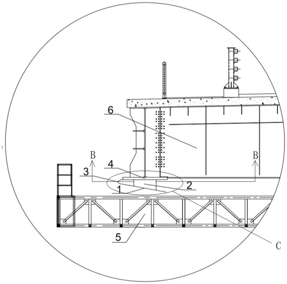 Pneumatic device for vortex vibration control of I-shaped composite beam bridge and its application method