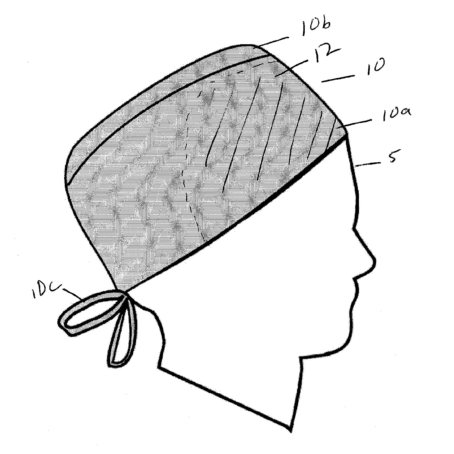Particle radiation shielding head cover
