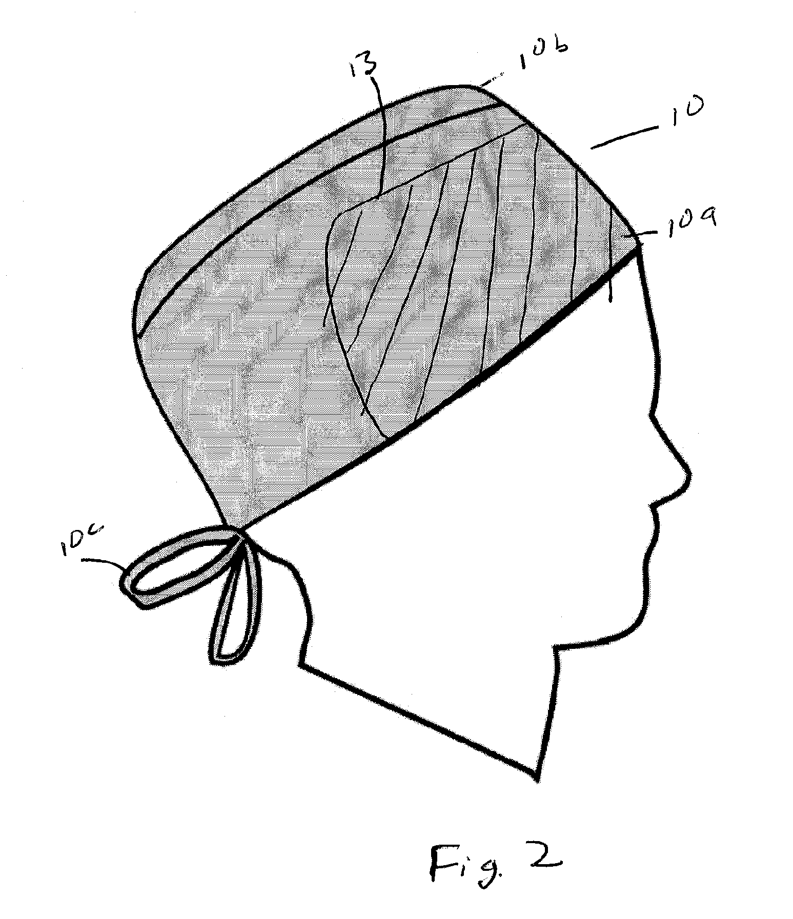 Particle radiation shielding head cover