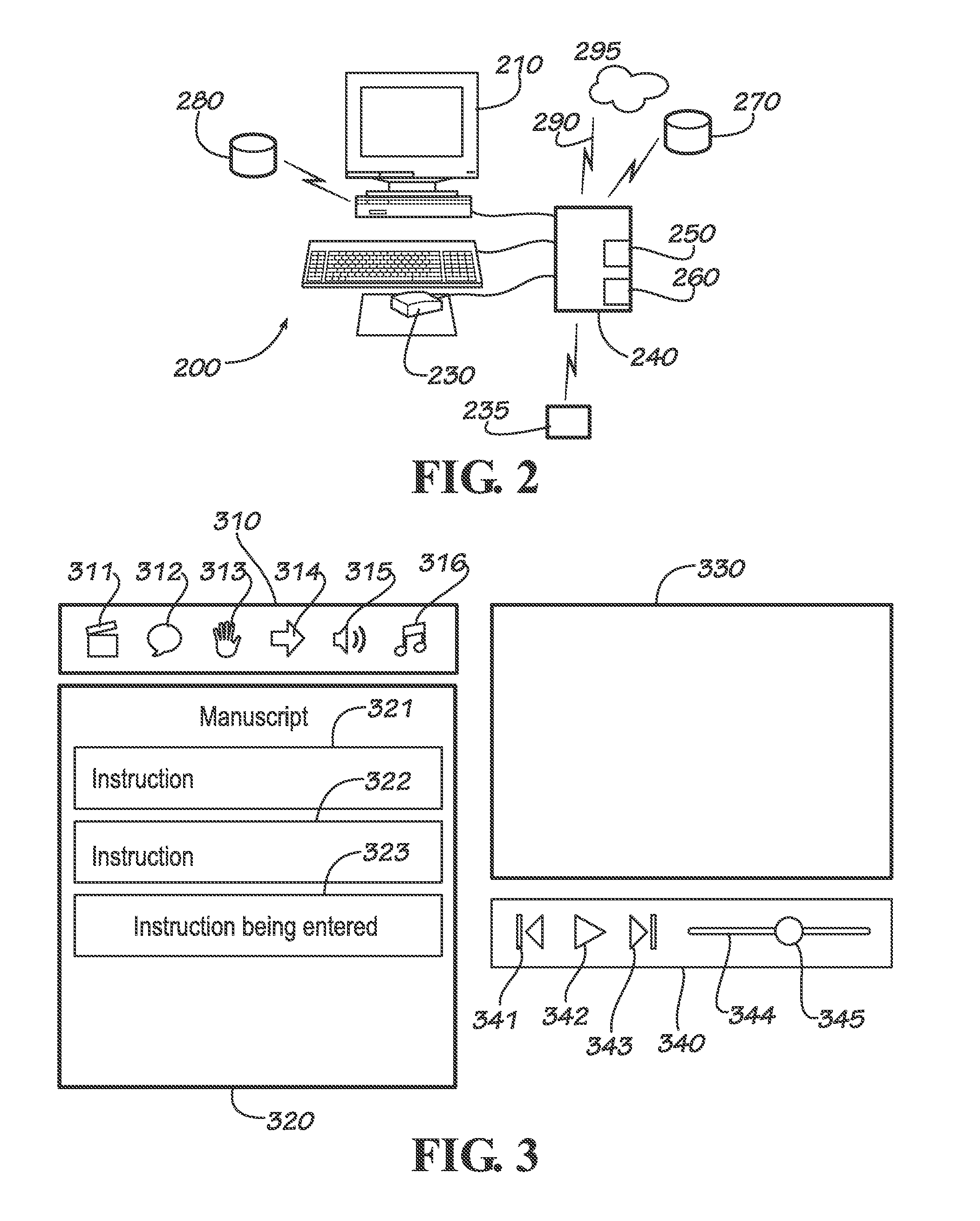 System, apparatus and method for the creation and visualization of a manuscript from text and/or other media