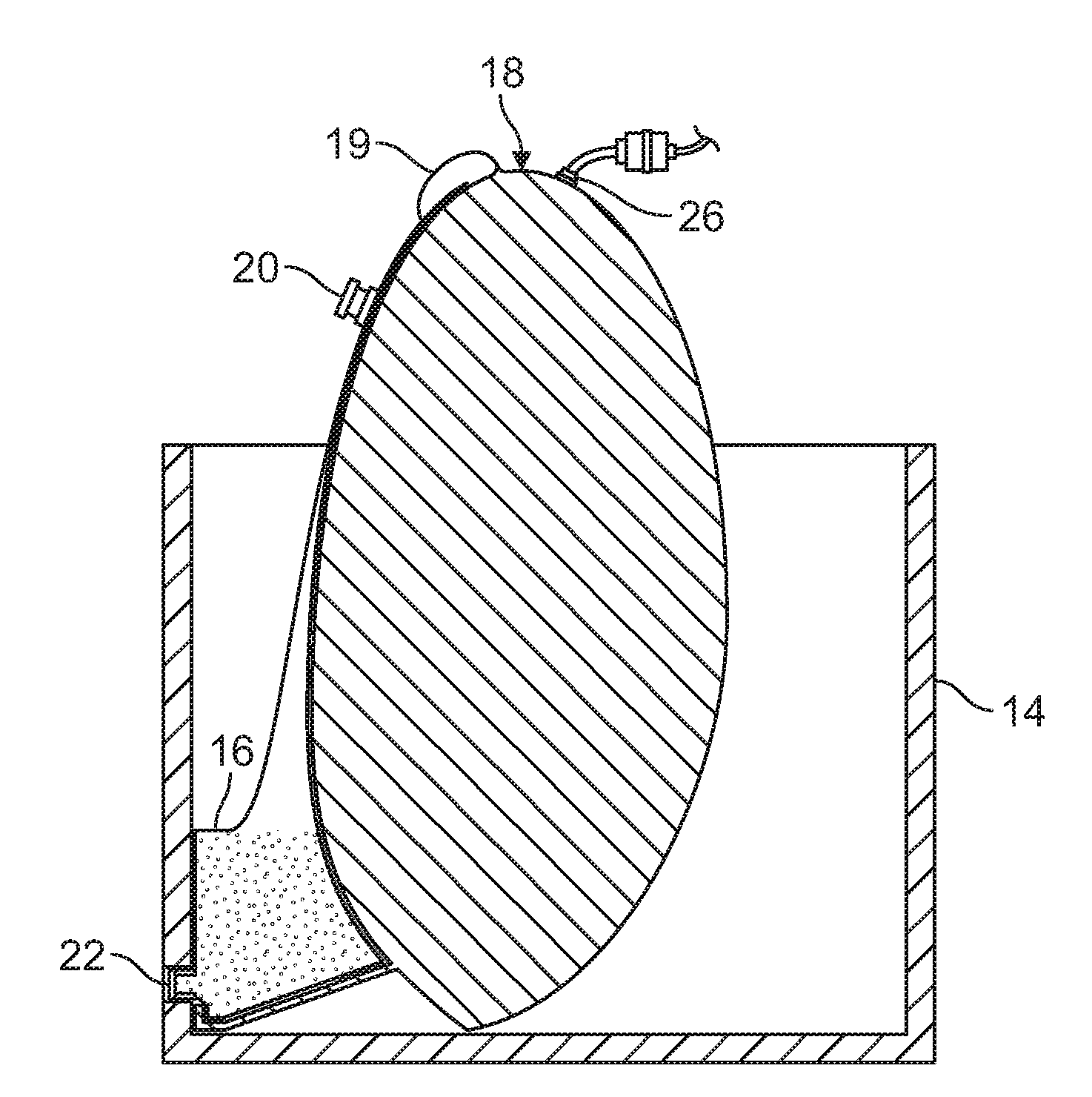 System for complete dispensing of flowable materials from a bulk shipping container