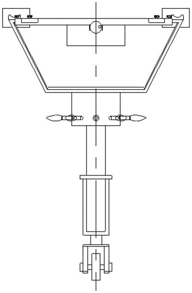 A load-bearing and connecting device at the fixed end of a UAV test bench