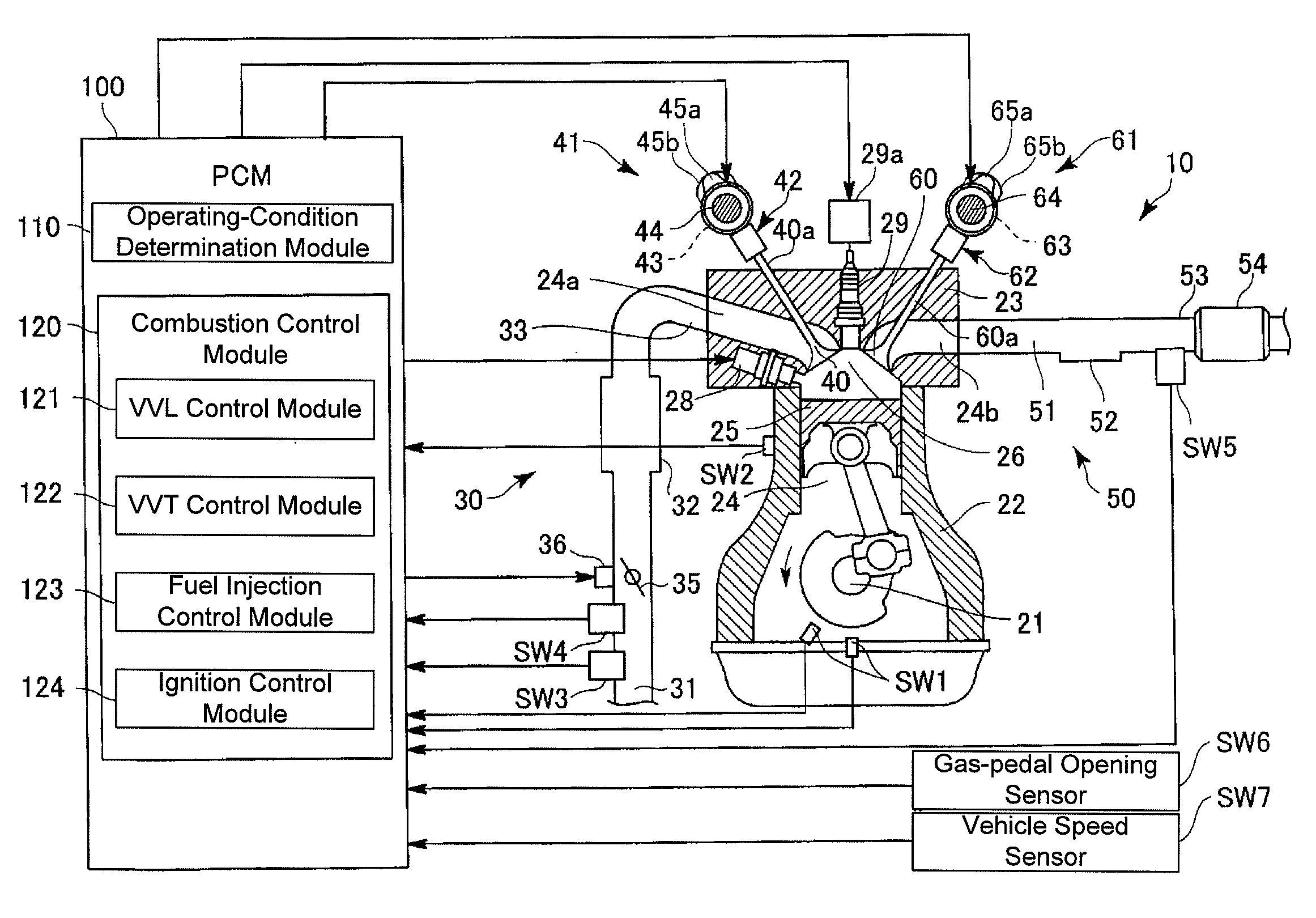 Method of controlling an internal combustion engine and system including the engine