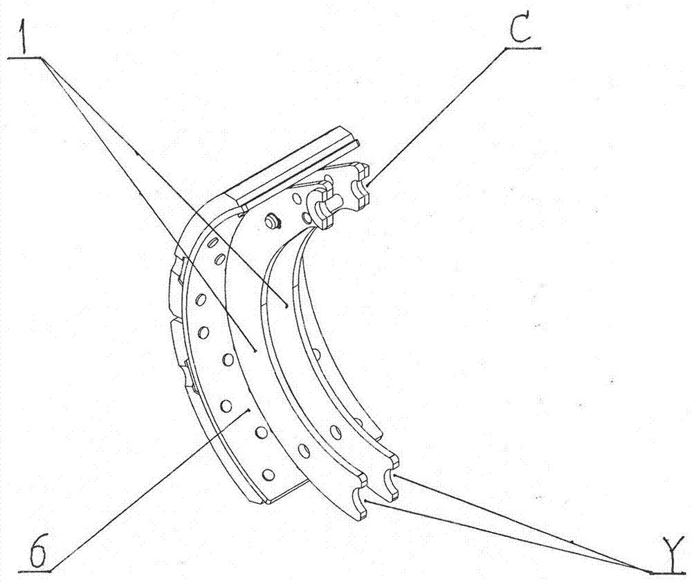 Matching single-shaft double-floating brake for heavy-duty truck