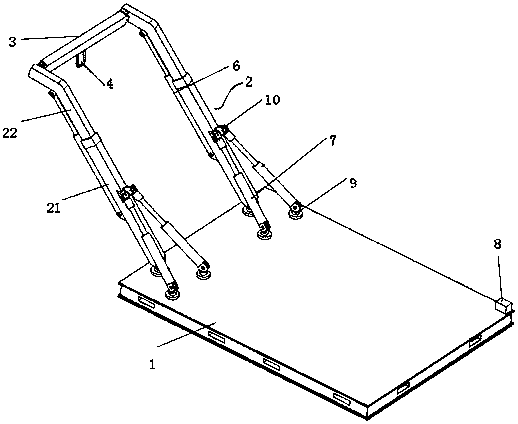 Wave-compensating marine A-type gate crane foundation