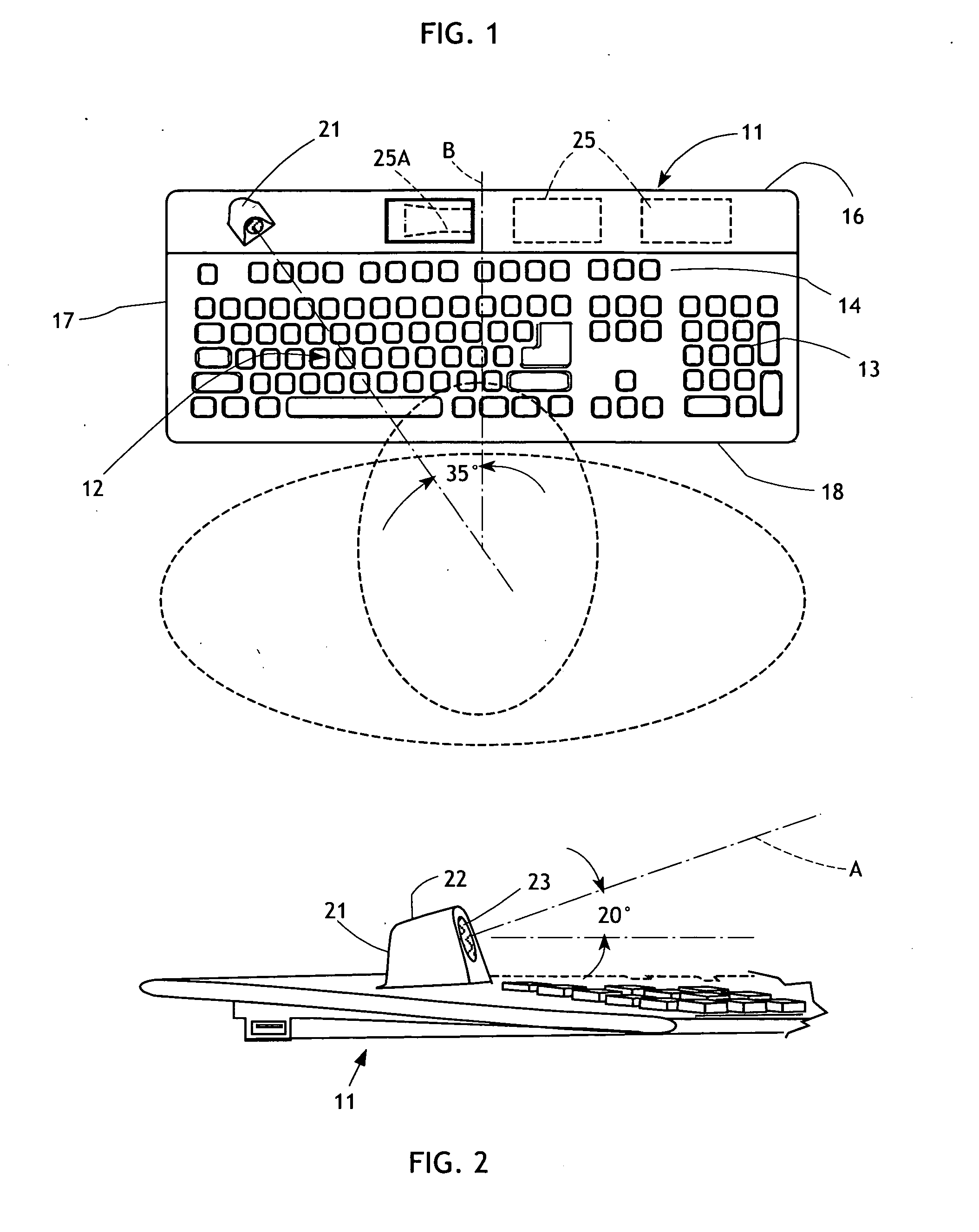 Computer keyboard with ultrasonic user proximity sensor