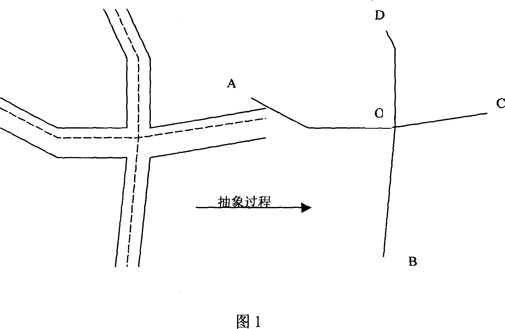 Device for displaying road navigation track