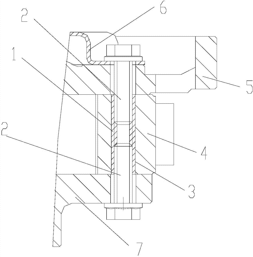 Cylinder screw mounting structure and compressor