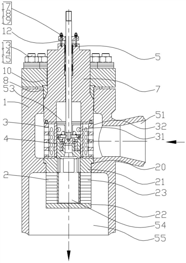 Pressurizing pilot-operated type high-temperature and high-pressure labyrinth valve
