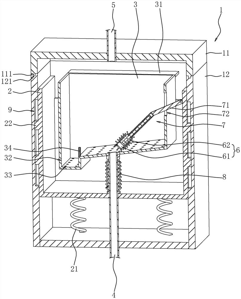 Rainwater discarding preliminary filtering device