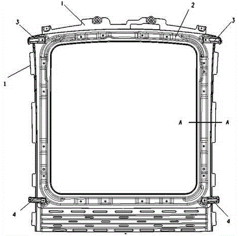 A car panoramic sunroof reinforcement ring