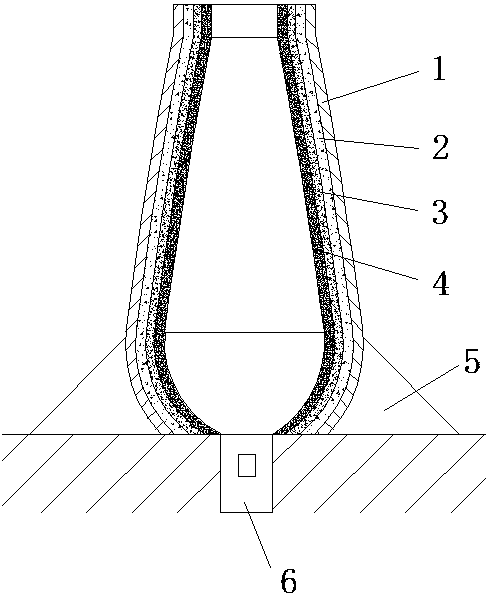 Lime calciner paint liner and forming method thereof
