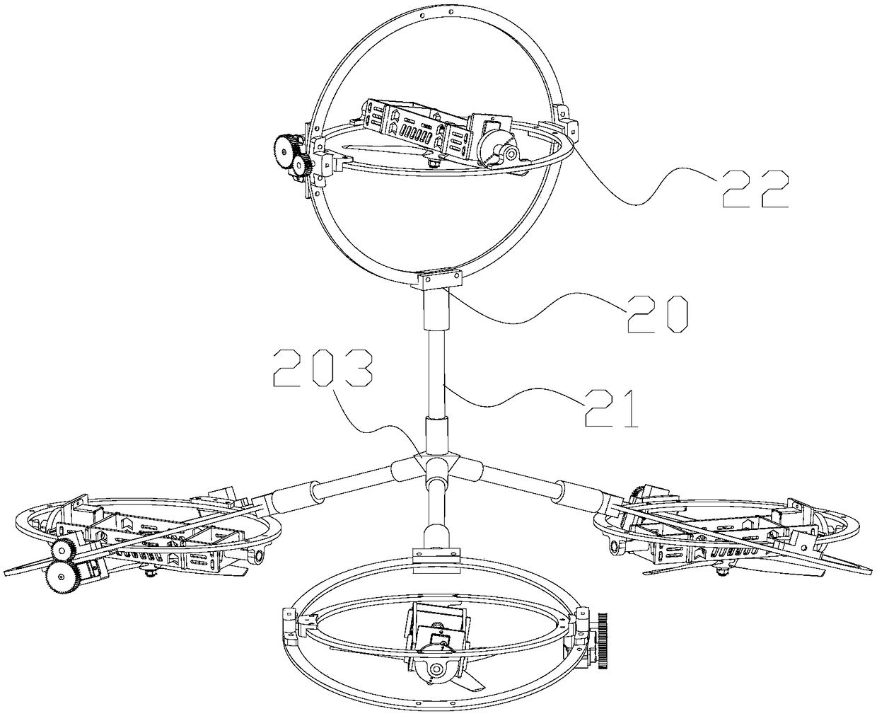 Land-air amphibious all-directional robot