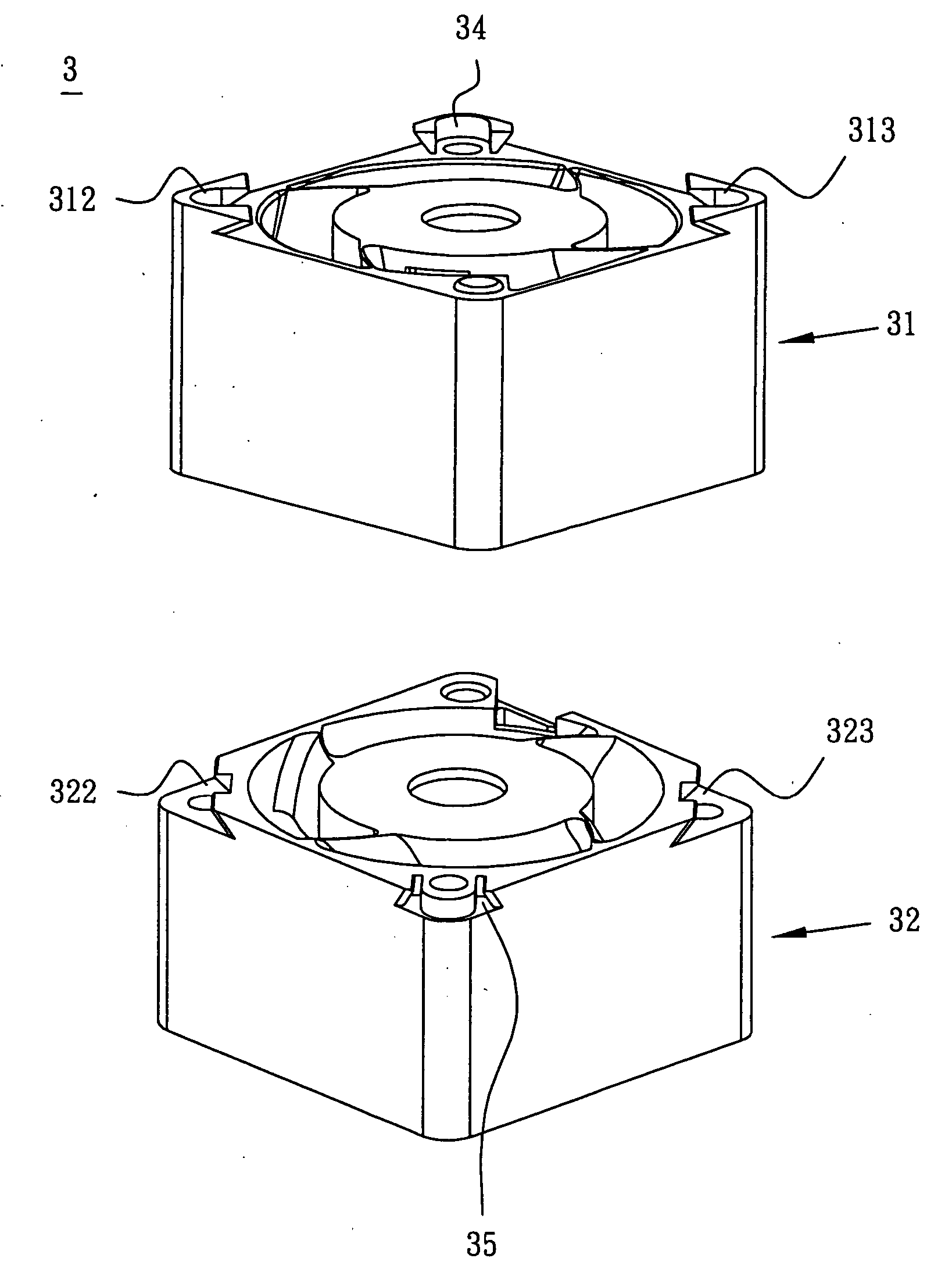 Composite fan and frame thereof