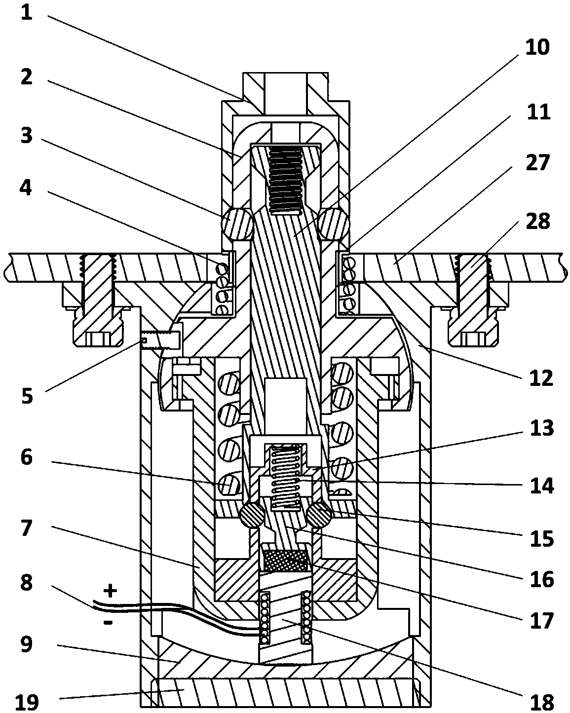 Non-fire-worker-driven two-stage compressing releasing mechanism