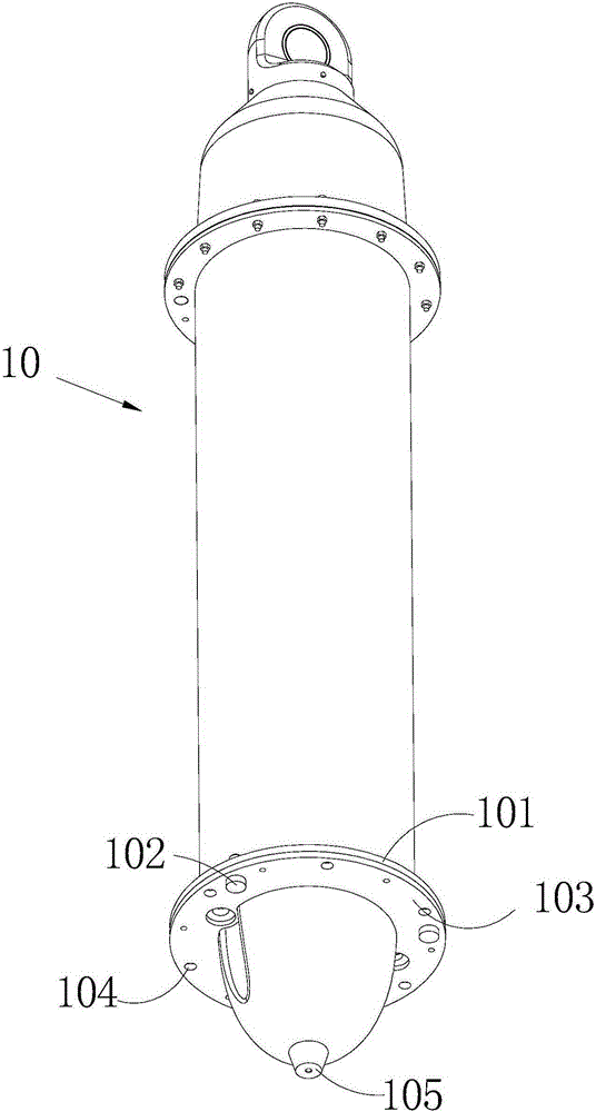 Nested pure water filtering tank installing structure