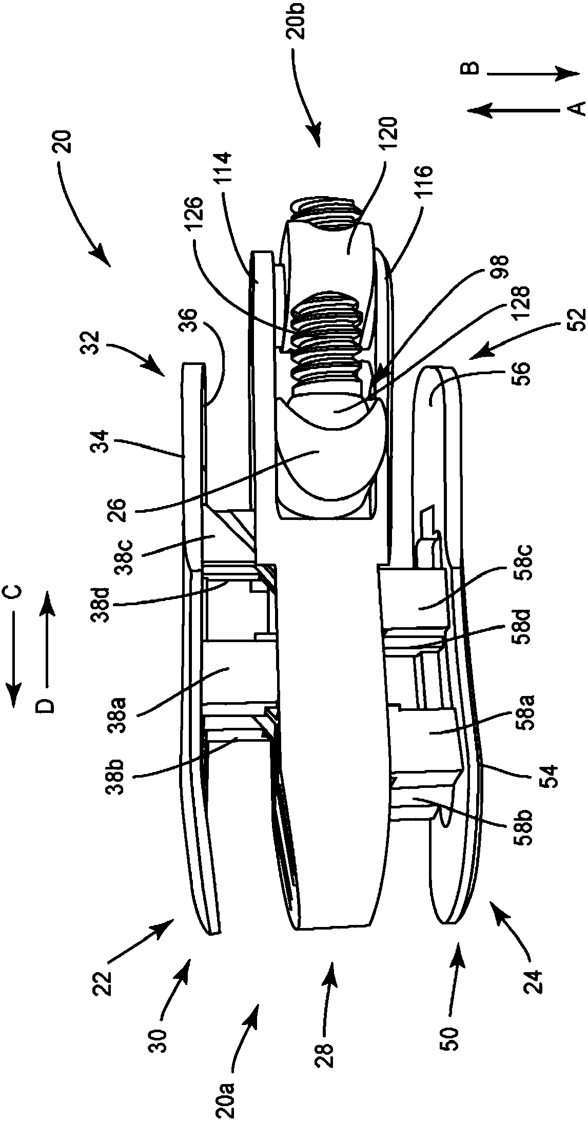 Expanding interbody implant and articulating inserter and methods of use