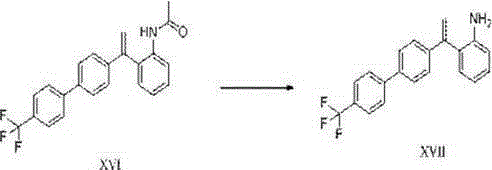 A kind of 4-(1-substituted phenylvinyl) biphenyl derivative and its preparation method and application