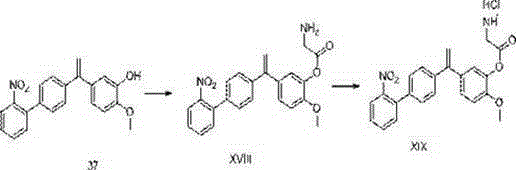 A kind of 4-(1-substituted phenylvinyl) biphenyl derivative and its preparation method and application