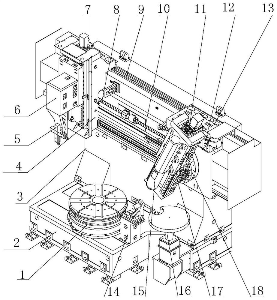 Vertical grinding-turning compound machine tool