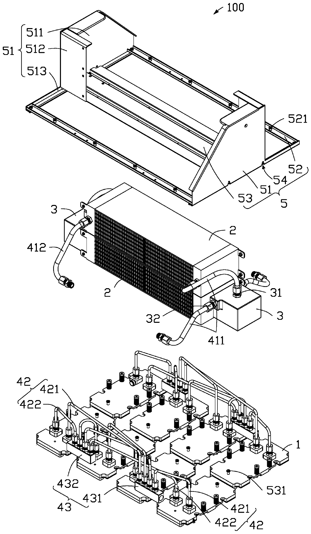 Liquid cooling radiators and server system