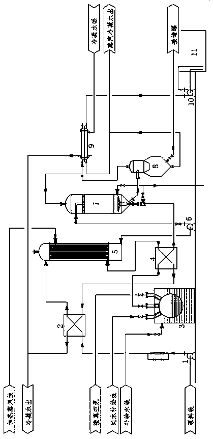 Low pressure superheated steam assisted evaporation crystallization device and crystallization process