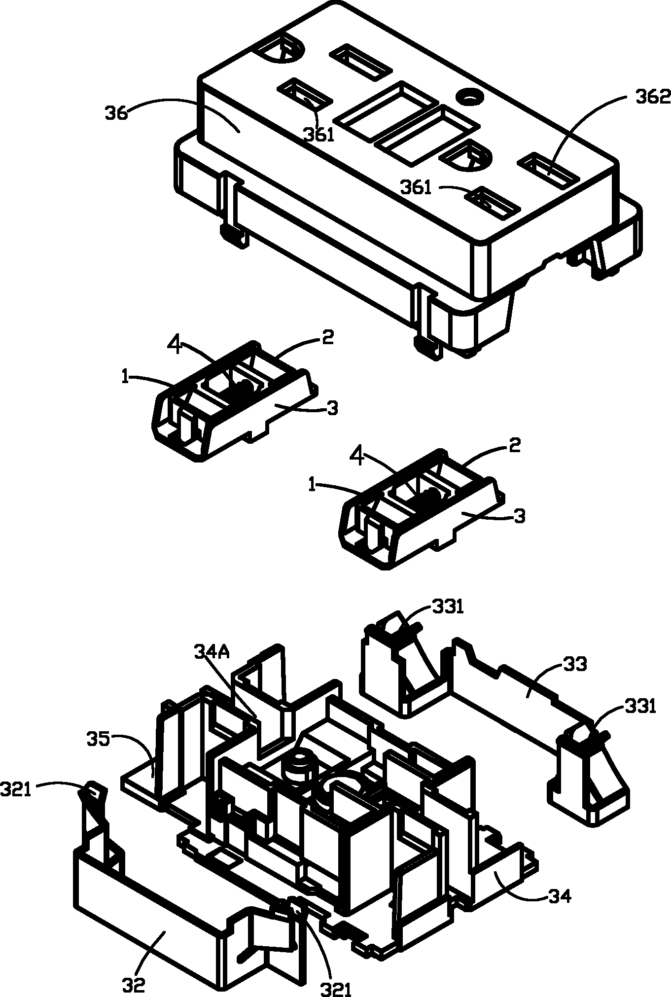 Power socket with safety shielding device of power jack