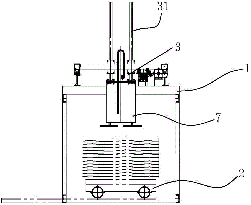 Automatic continuous feeding device for horizontal continuous casting furnace