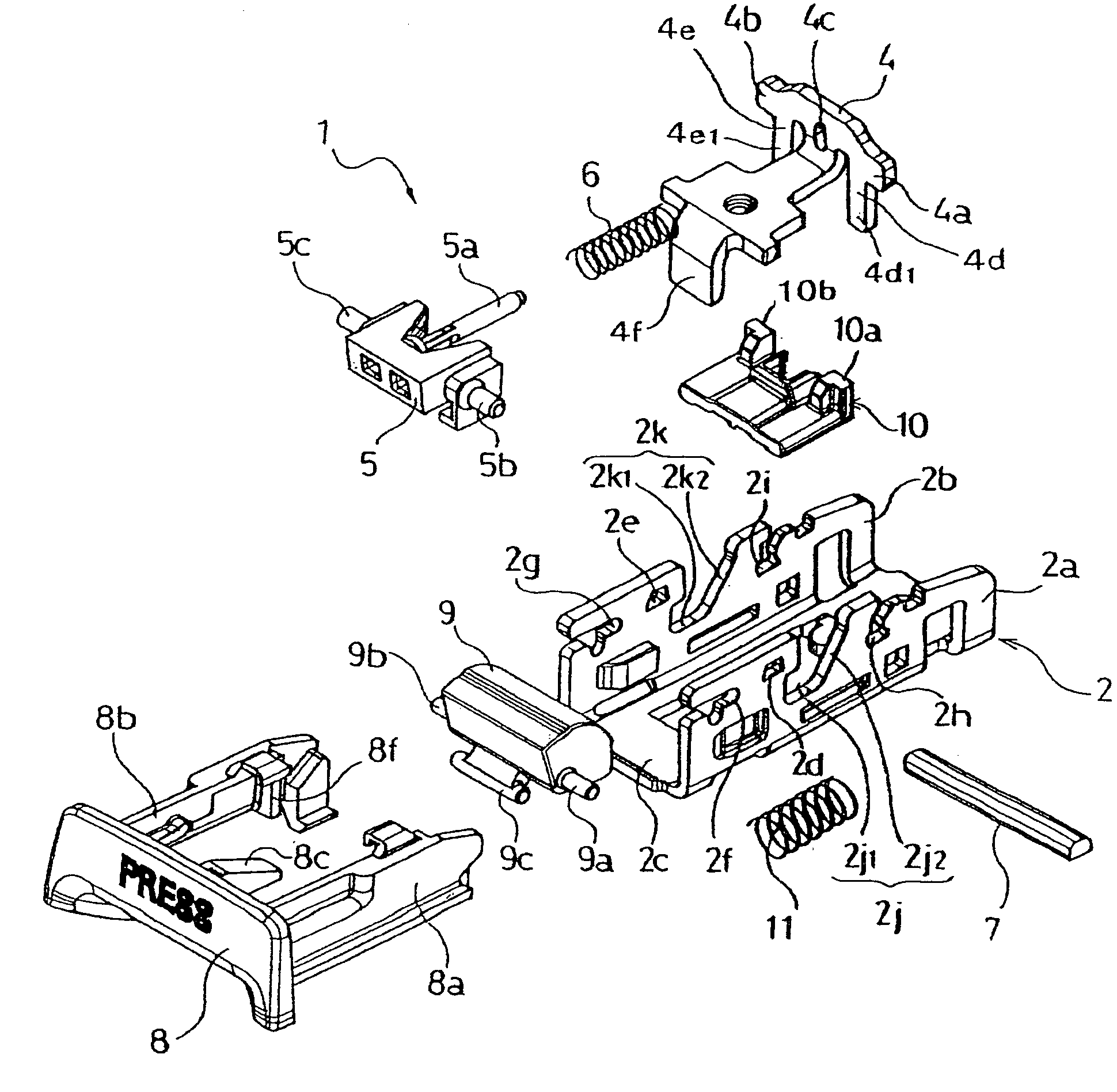 Shock-proof device, buckle having the shock proof device, and seatbelt apparatus having the buckle