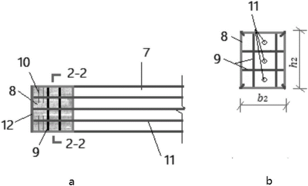 Prestressed fabricated high-performance reinforced concrete beam-column joint and construction method thereof