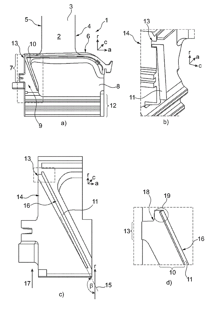 Blade of a rotary flow machine with a radial strip seal