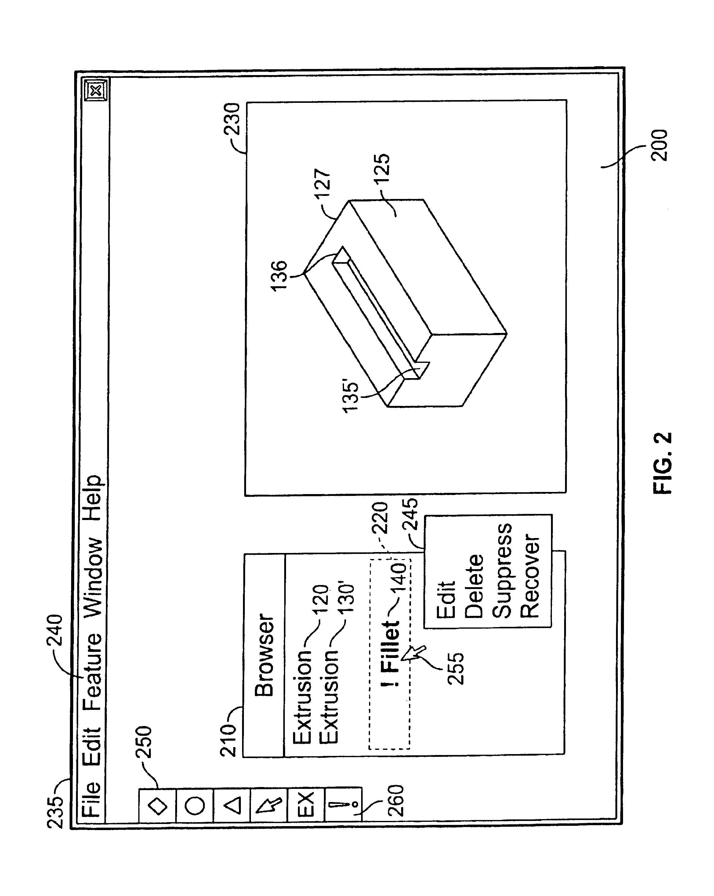 Error recovery in a computer aided design environment