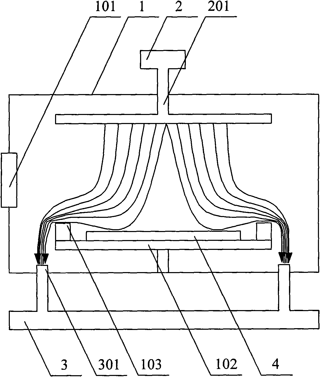 Device for dry etching