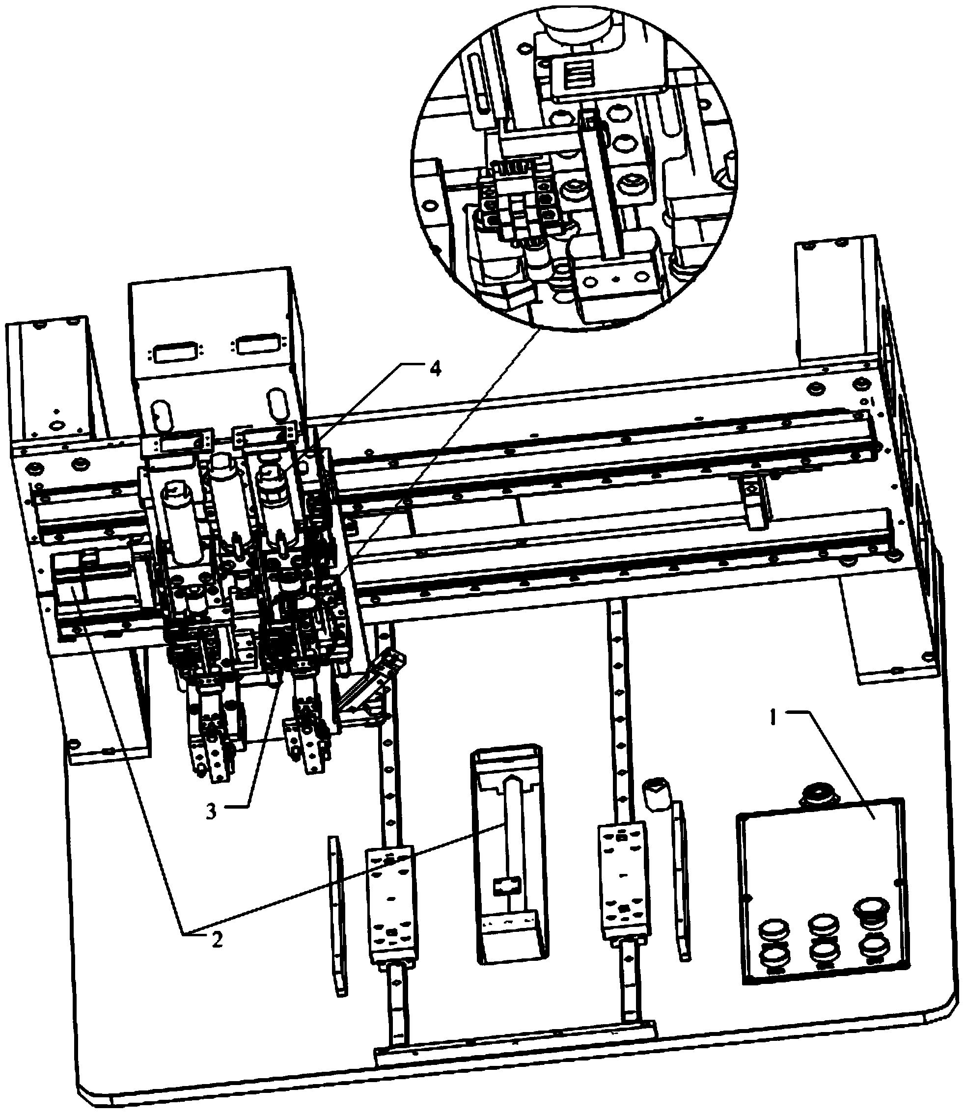 Automatic copper column pressing machine