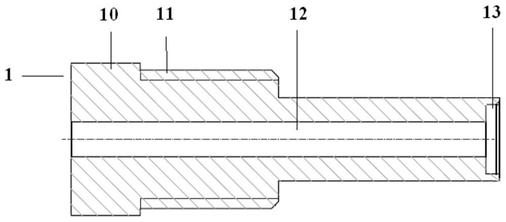 Wire penetration piece for high-temperature and high-pressure electrochemical corrosion experiment, and assembling method thereof