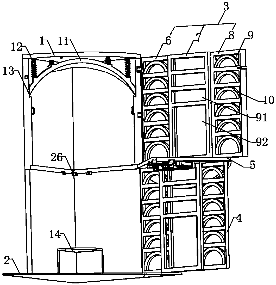 Expansion locking mechanism for an indoor safety angle