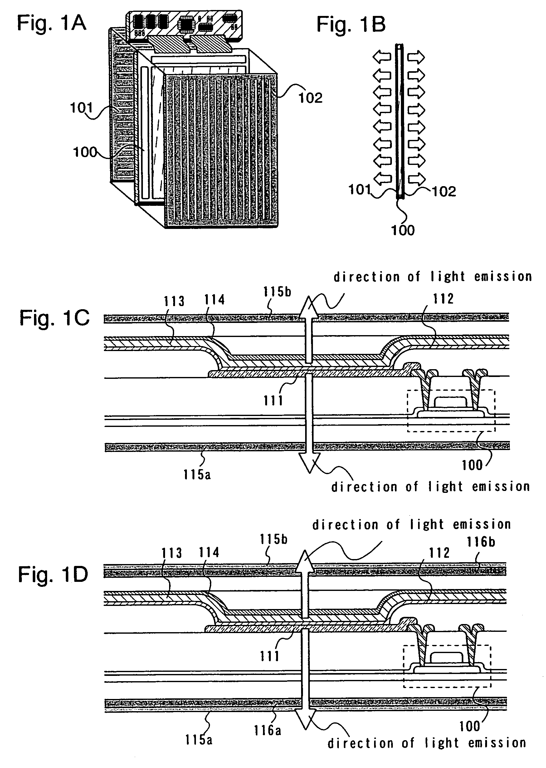 Display device having display surfaces with polarizing plates