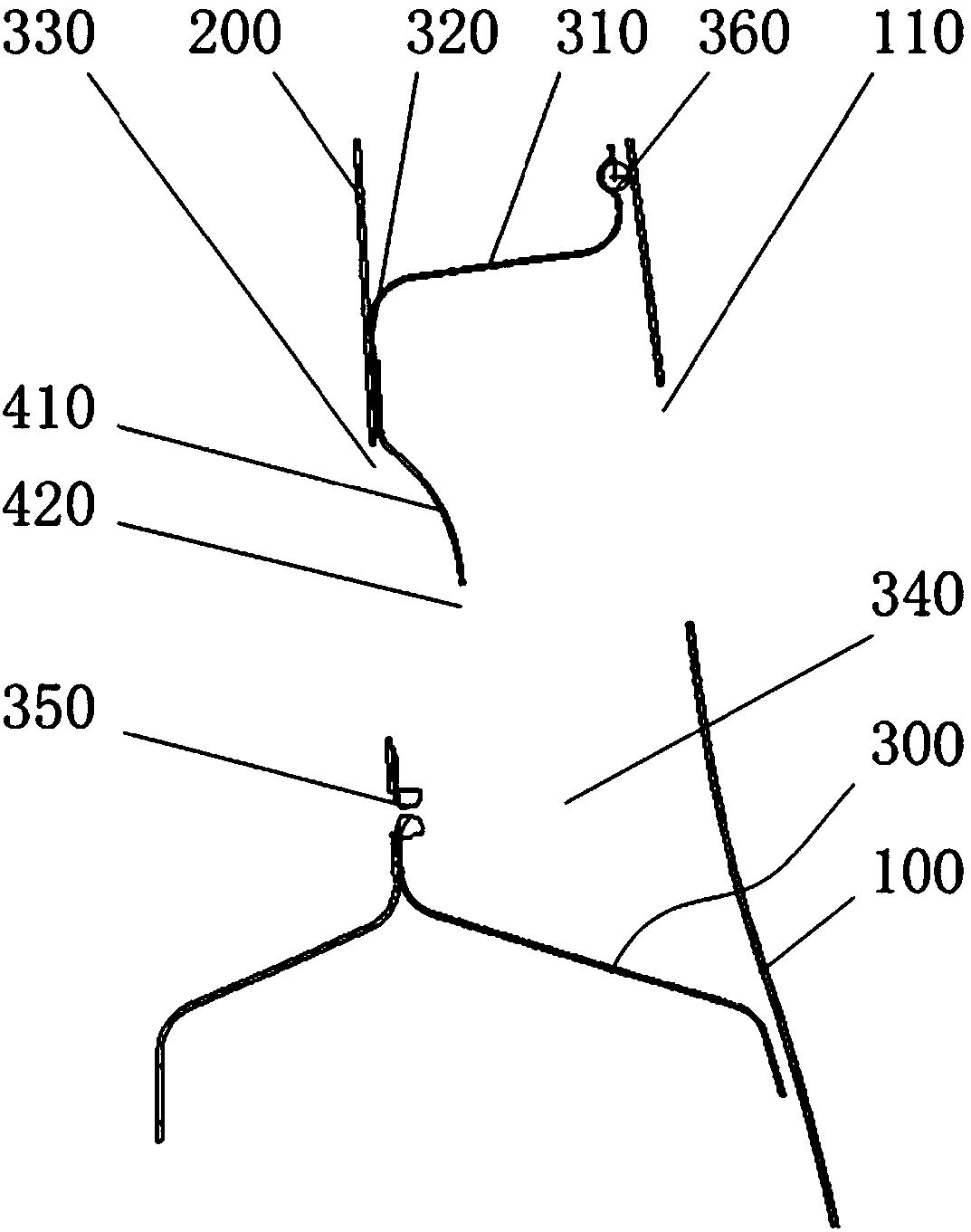 Engine side intake structure